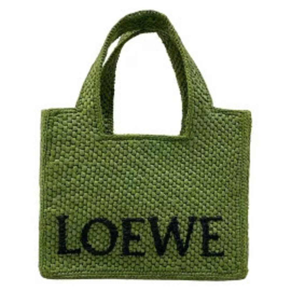 Loewe Font Tote Bag Leather Green